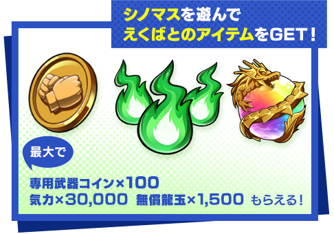 シノマスを遊んでえくばとのアイテムをGET!