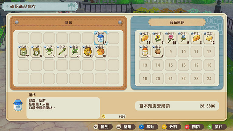 商品的庫存