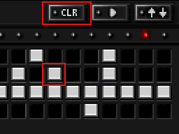 [CLR]ボタンとマス目