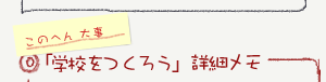 「学校をつくろう」詳細メモ