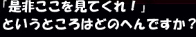 「是非ここを見てくれ！」というところはどのへんですか？