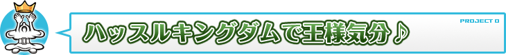 ハッスルキングダムで王様気分♪