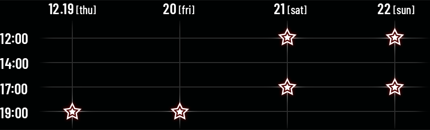 天王洲 銀河劇場 星取表
