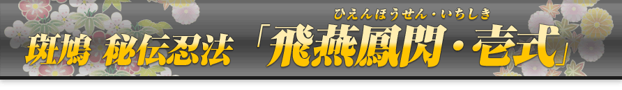 斑鳩 秘伝忍法 「飛燕鳳閃・壱式」