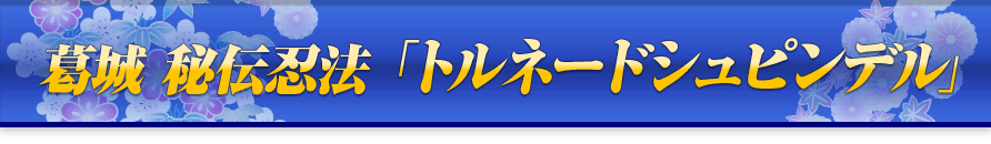 葛城 秘伝忍法 「トルネードシュピンデル」