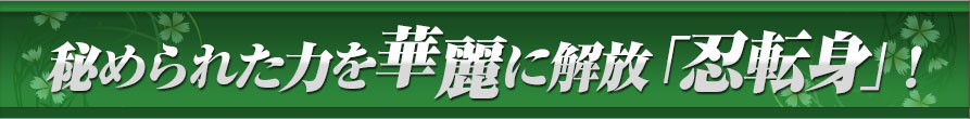 秘められた力を華麗に解放「忍転身」！