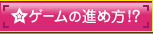 ゲームの進め方！？